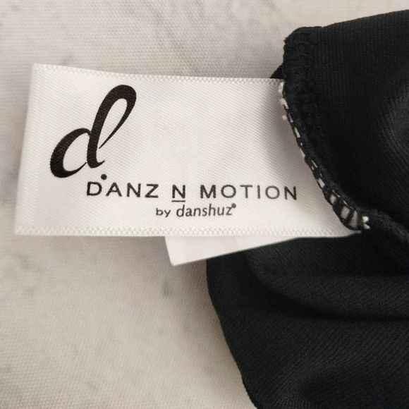 Dance Leotard DanzNMotion Sz Large Ballet Tap Lace Open X Back Ribbed - Picture 4 of 10